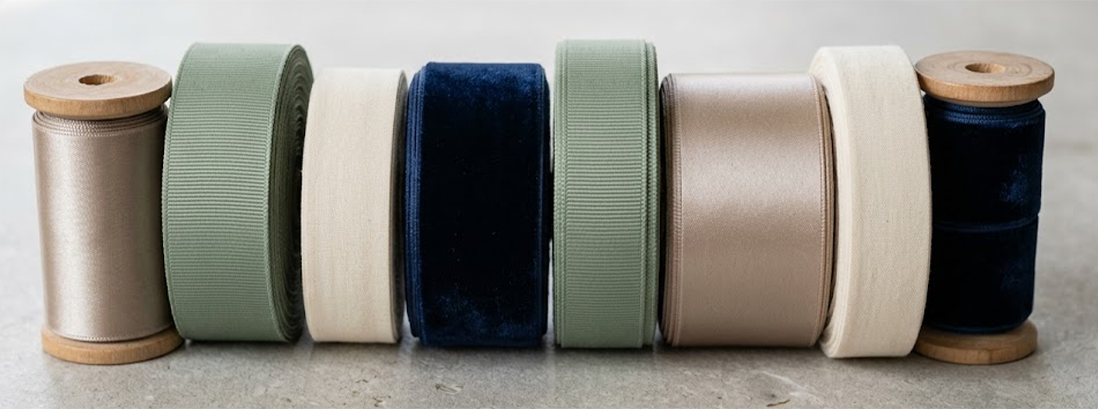 Satin Cotton Velvet Grosgrain Bulk Rolls Of Ribbons Next Day Delivery
