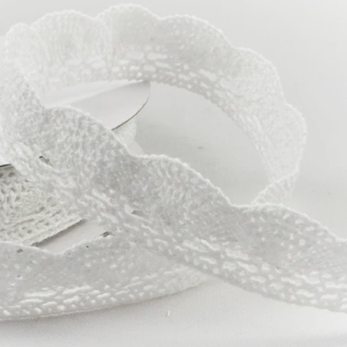 Vintage Scalloped Cluny Style Cotton Lace Trim – 20mm x 50m - Image 2