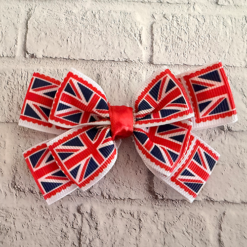 Double Union Jack Grosgrain Bow