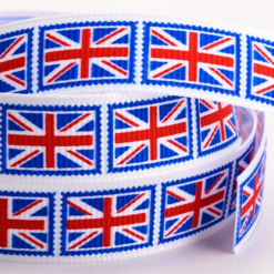 Union Jack Flag Grosgrain Ribbon