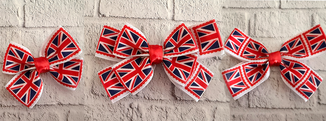 Union Jack Grosgrain Ribbon Bows Hero image