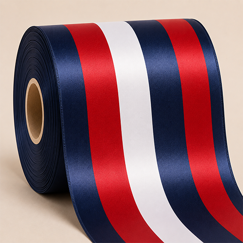 Custom Printed Striped Ribbon – Bespoke Full-Colour Design