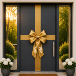 Alternative view of Branded Door Bow & Ribbon Kit – Custom Logo Print