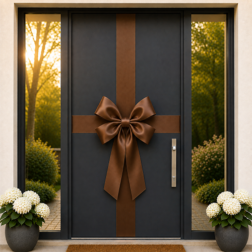 Brown Door Bow Decorating Kit