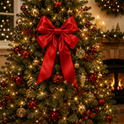 Christmas Tree Bows – Large Satin & Velvet Christmas Bows