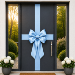Pastel Blue Door Bow Decorating Kit