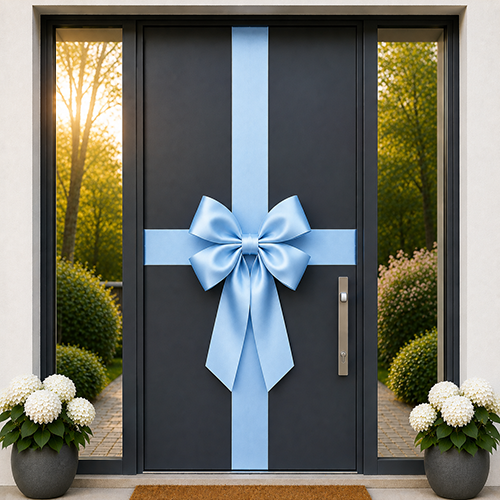 Pastel Blue Door Bow Decorating Kit
