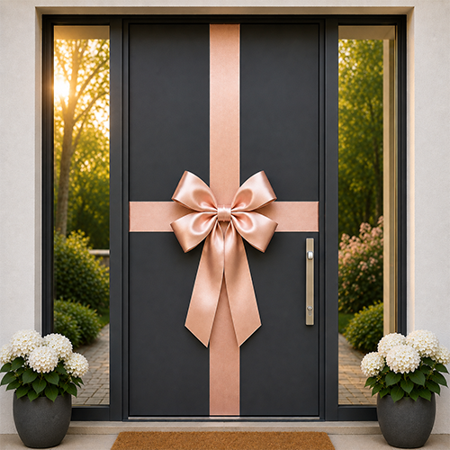 Rose Gold Door Bow Decorating Kit
