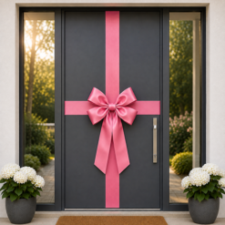Rose Pink Door Bow Decorating Kit