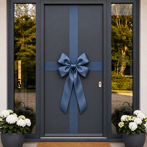 Steel Blue Blue Door Bow Decorating Kit