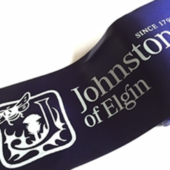 Wide Navy Ribbon With A White Print