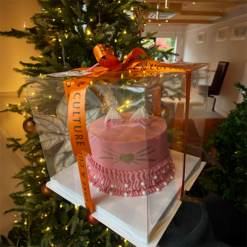 25mm Wide Hamper Ribbon For Christmas With Company Details
