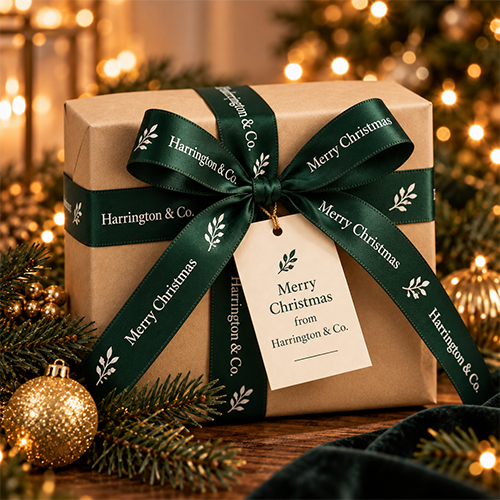 Branded Christmas Printed Ribbons