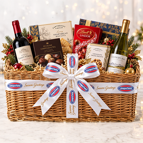 Full Colour Logo Branded Hamper Ribbon