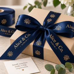 Custom Printed Satin Ribbon with Your Logo or Text